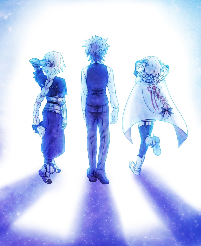jeanne d'arc, astolfo, and sieg (fate and 1 more) drawn by fokwolf