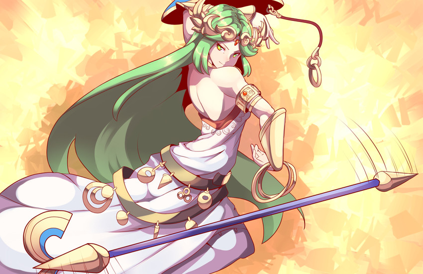 palutena (kid icarus and 1 more) drawn by edgar_(azurebladexiii)