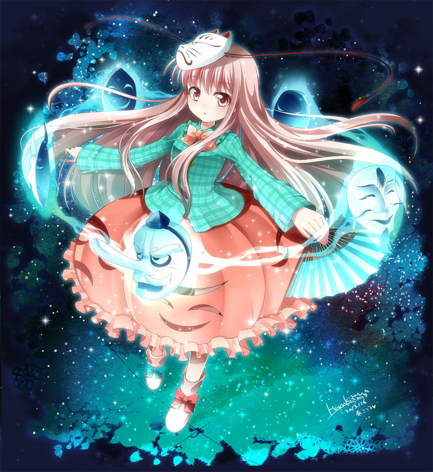 hata no kokoro (touhou) drawn by haruki_(colorful_macaron)