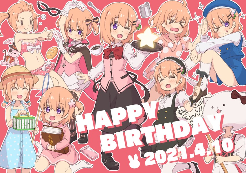 hoto cocoa, tippy, and phantom thief lapin (gochuumon wa usagi desu ka?) drawn by mohei
