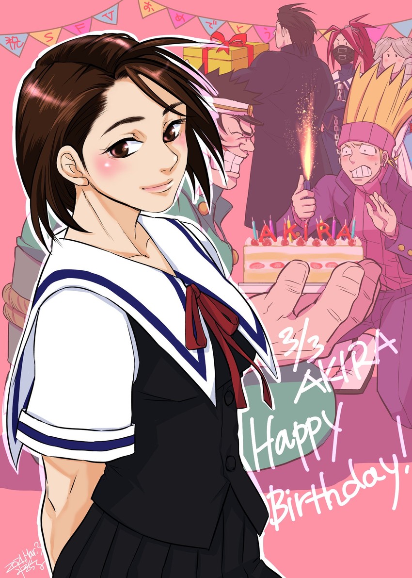 kazama akira, kirishima yurika, himezaki aoi, yamada eiji, isurugi gan, and 1 more (street fighter and 3 more) drawn by misodiru