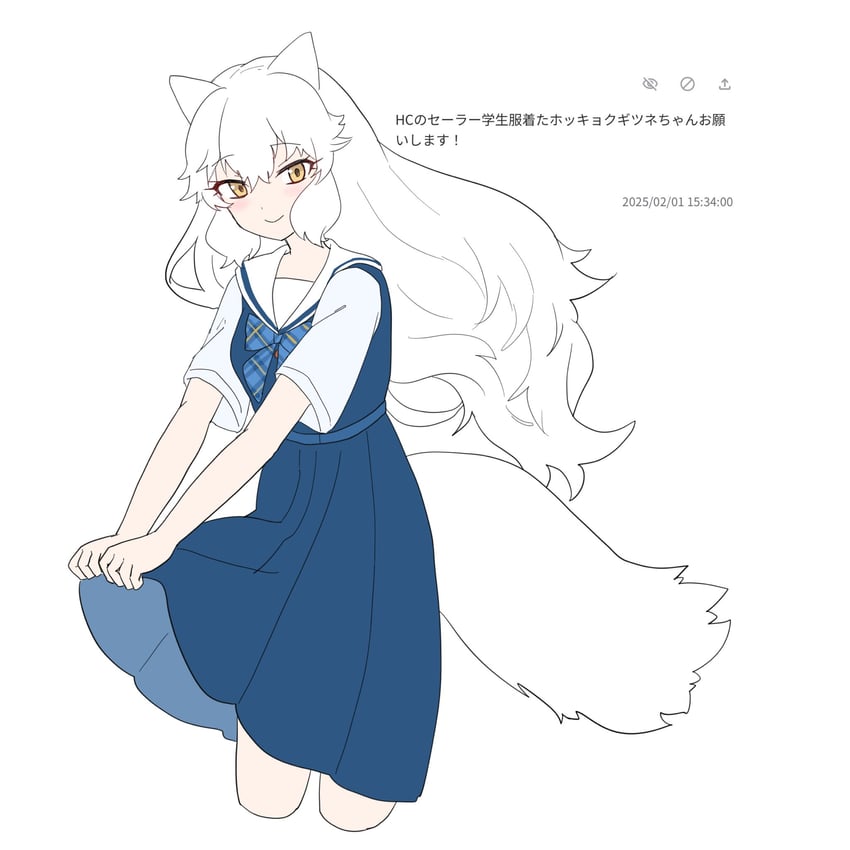 arctic fox (kemono friends and 2 more) drawn by chicha_(chi_cha_rigbo)