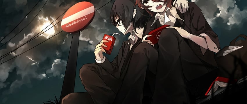 fushimi saruhiko and yata misaki (k-project) drawn by sevten_(ashkeroth)