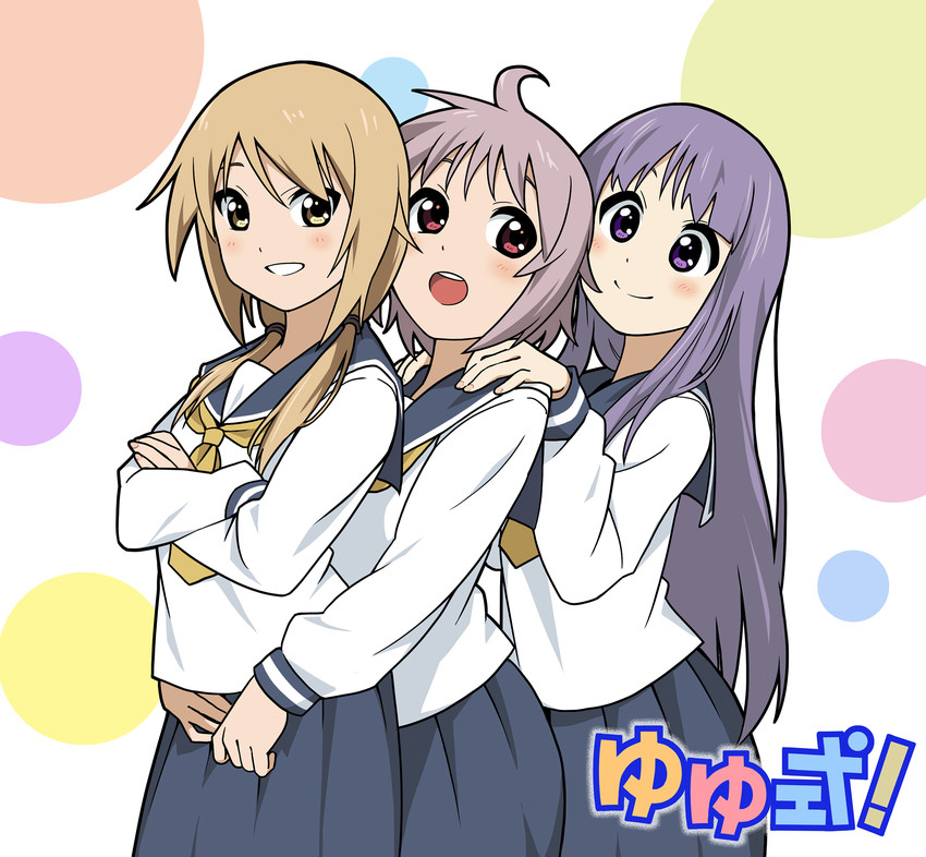ichii yui, hinata yukari, and nonohara yuzuko (yuyushiki) drawn by suzushiro_(suzushiro333)