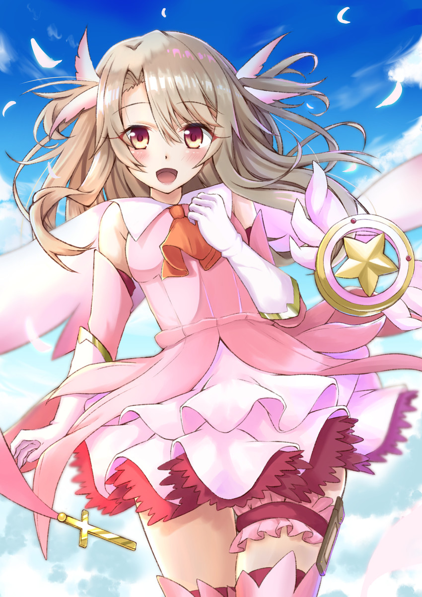 illyasviel von einzbern, prisma illya, and magical ruby (fate and 1 more) drawn by chall_(eva2ooo1)