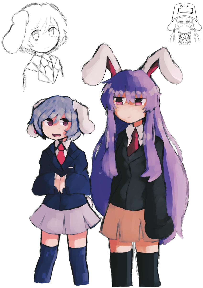 reisen udongein inaba and reisen (touhou and 2 more) drawn by iesonatana