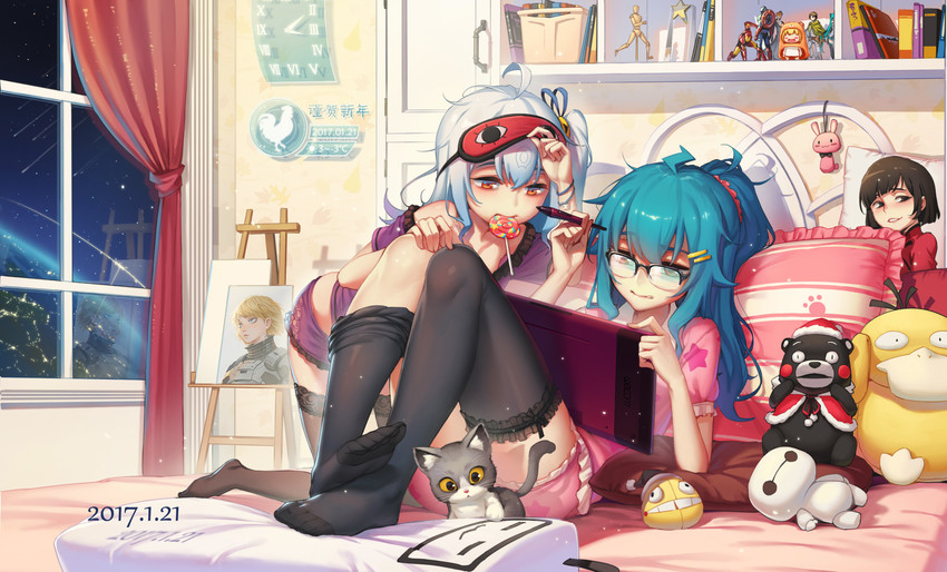 hatsune miku, eren yeager, kurosaki ichigo, psyduck, captain america, and 9 more (pokemon and 10 more) drawn by luode_huayuan