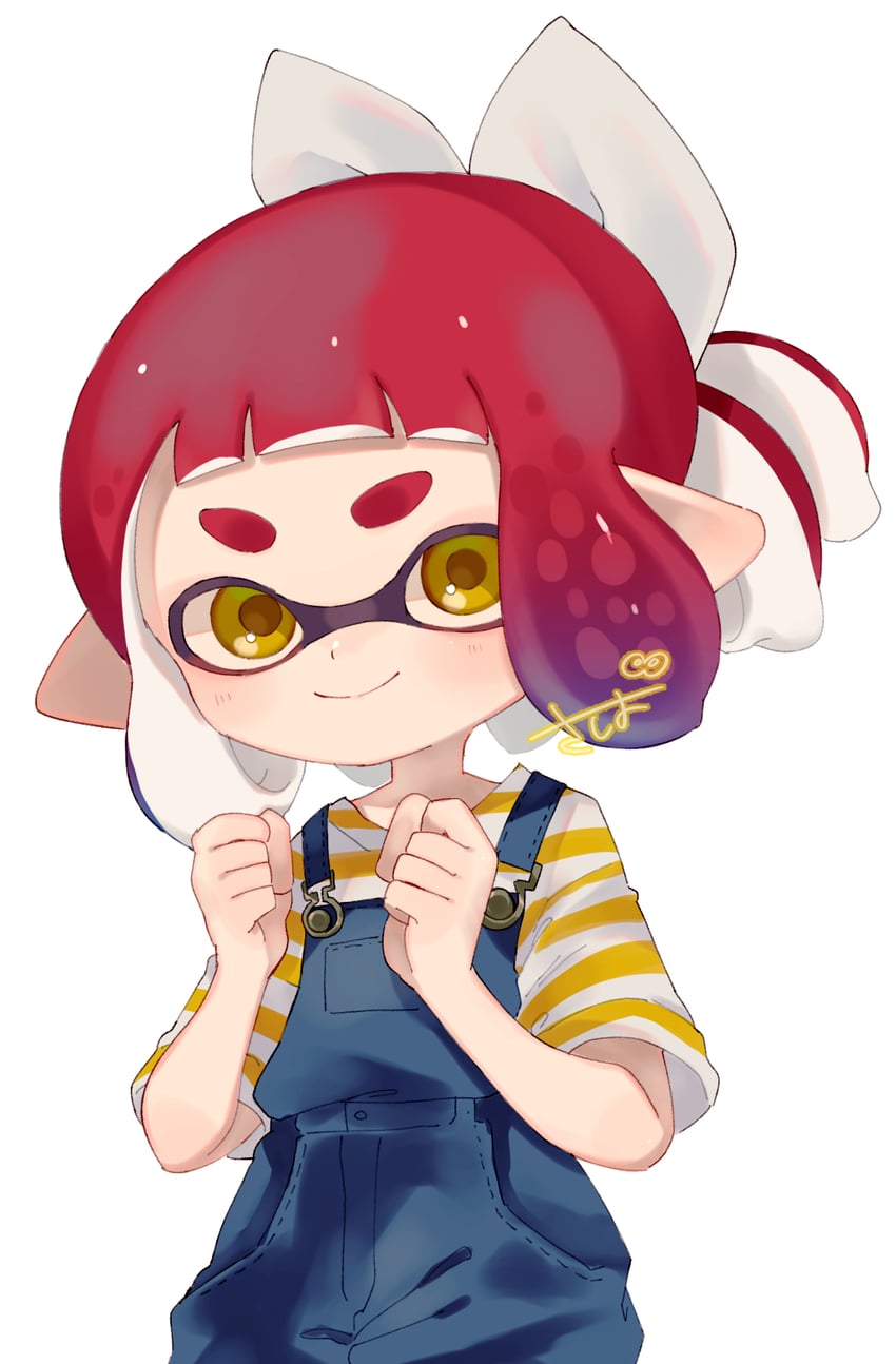 inkling player character and inkling girl (splatoon) drawn by sabata_saba