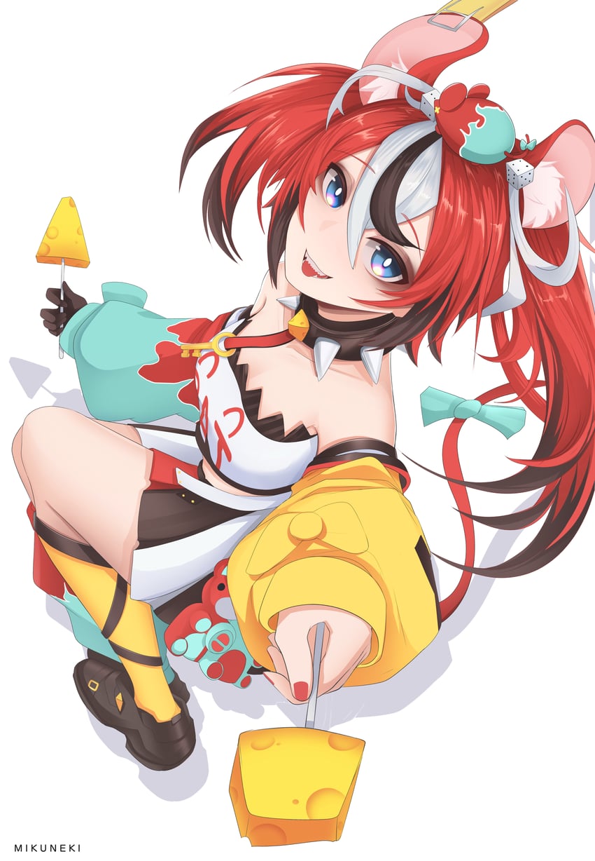hakos baelz and mr. squeaks (hololive and 1 more) drawn by mikuneki
