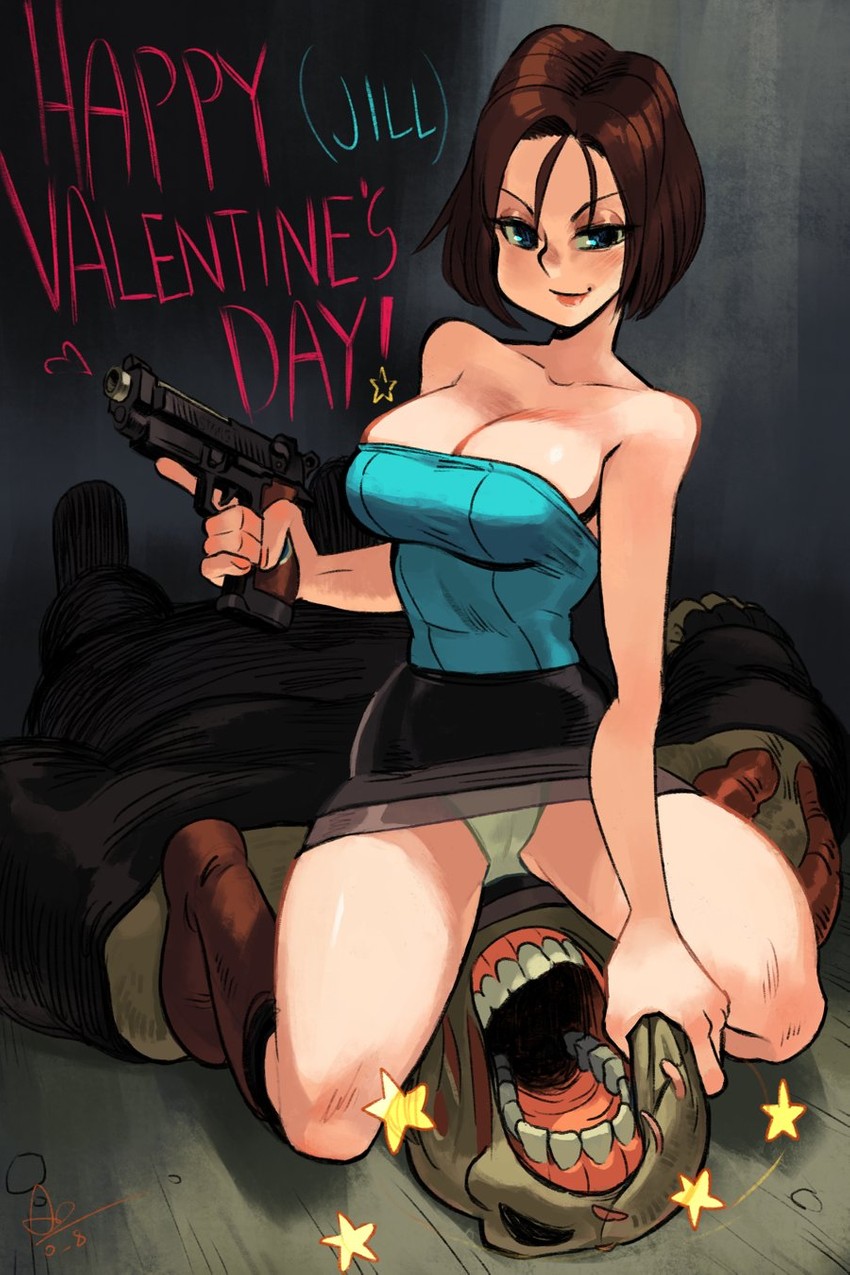 jill valentine and nemesis (resident evil and 1 more) drawn by alex_ahad