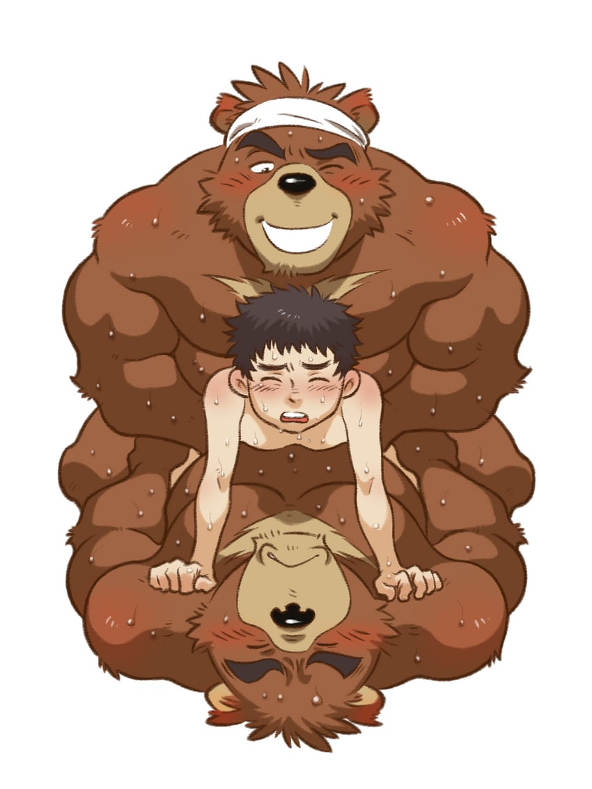 juuichi mikazuki, hiroyuki nishimura, and kenji mikazuki (morenatsu) drawn by shirako_(kirupi)