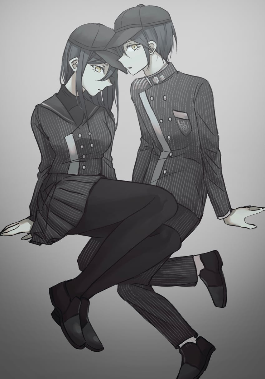saihara shuichi (danganronpa and 1 more) drawn by lull_brook_(brookuu)