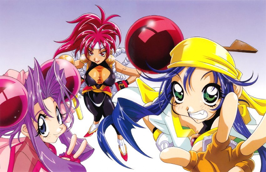 lime, cherry, and bloodberry (saber marionette j) drawn by kotobuki_tsukasa
