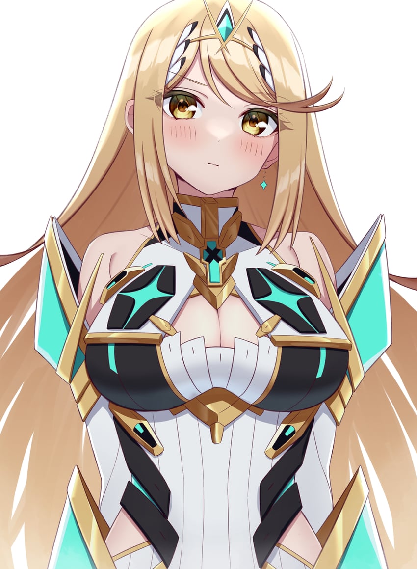 mythra (xenoblade chronicles and 1 more) drawn by shinae