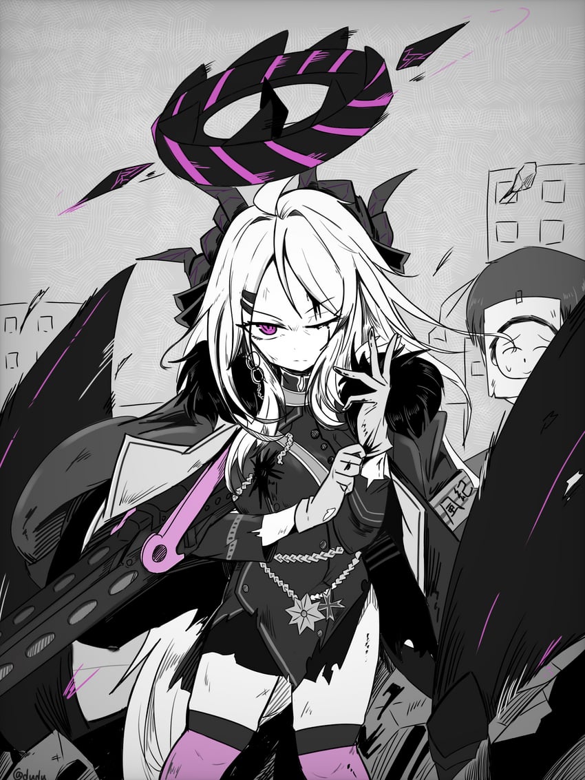sensei, doodle sensei, and hina (blue archive) drawn by tierbis
