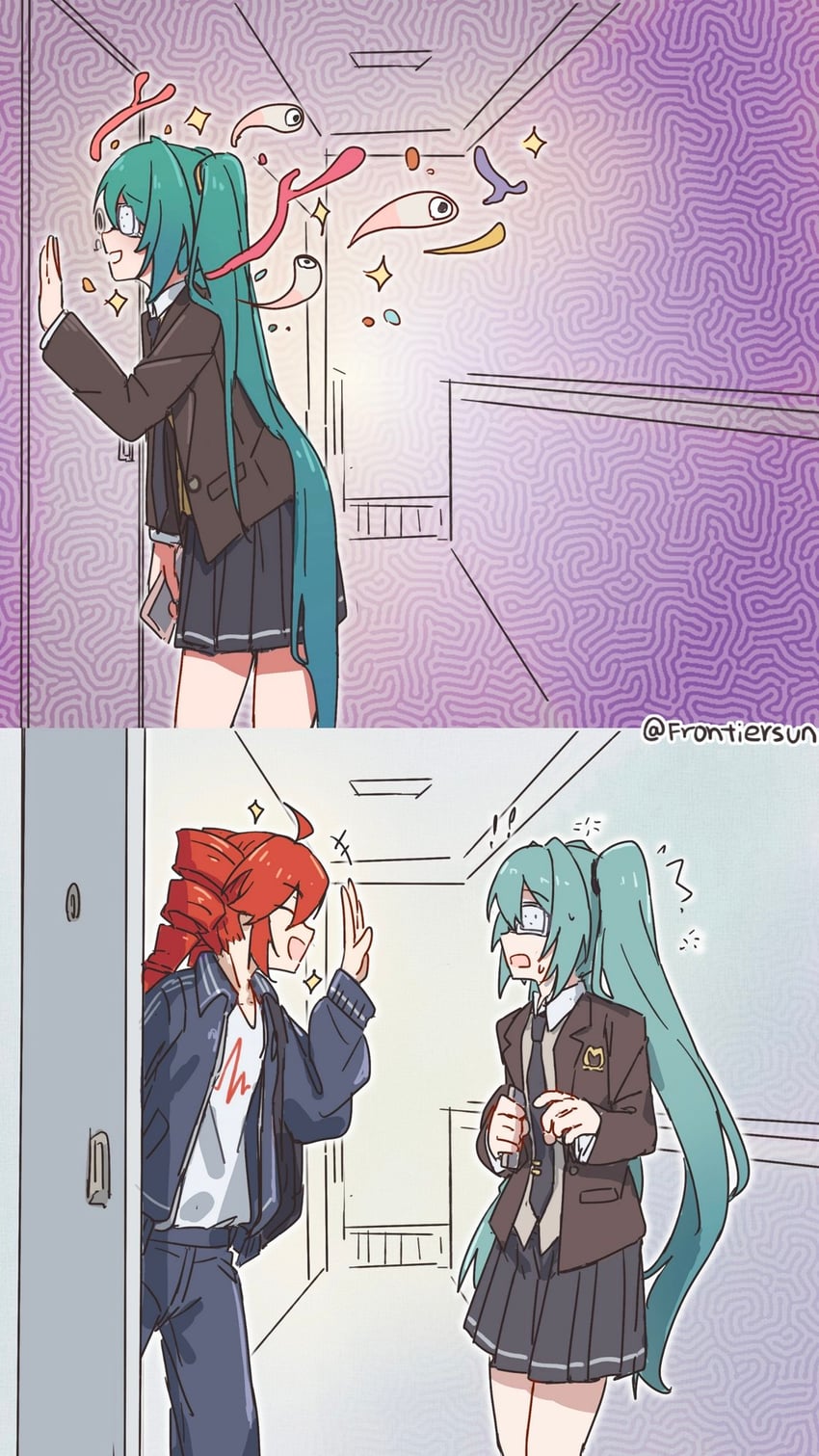 hatsune miku and kasane teto (vocaloid and 3 more) drawn by frontiersun