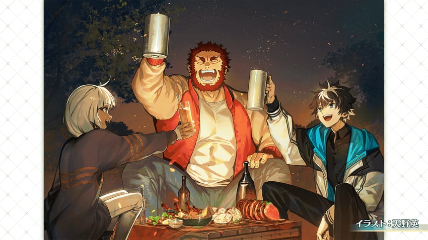 iskandar, charlemagne, and tutankhamun (fate and 1 more) drawn by amano_hana