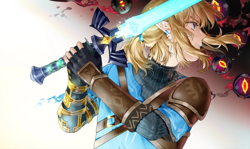 link and malice (the legend of zelda and 1 more) drawn by kelezi