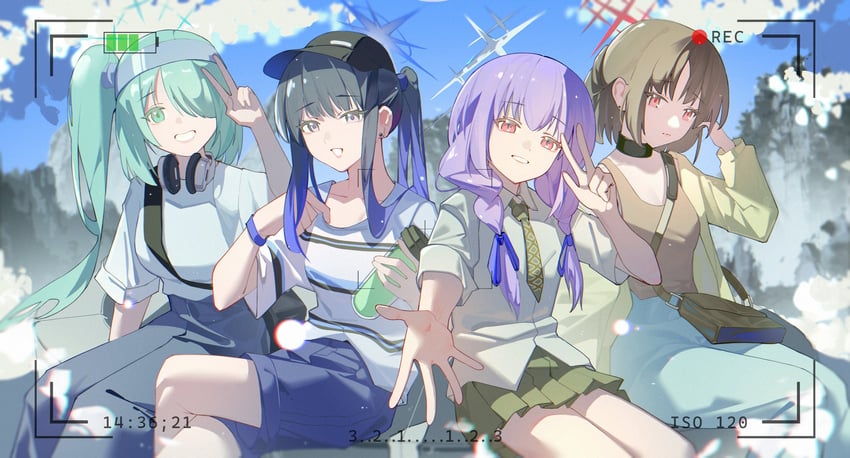 saori, atsuko, hiyori, and misaki (blue archive) drawn by katachi_noboru_nishikino