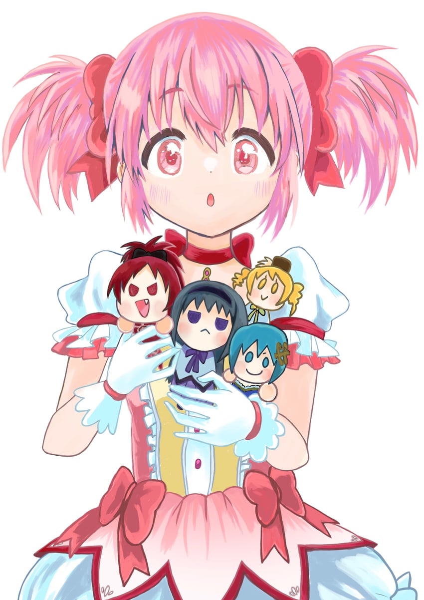 akemi homura, kaname madoka, miki sayaka, sakura kyoko, and tomoe mami (mahou shoujo madoka magica) drawn by yamai_(fjeopswvjrrpwmf)
