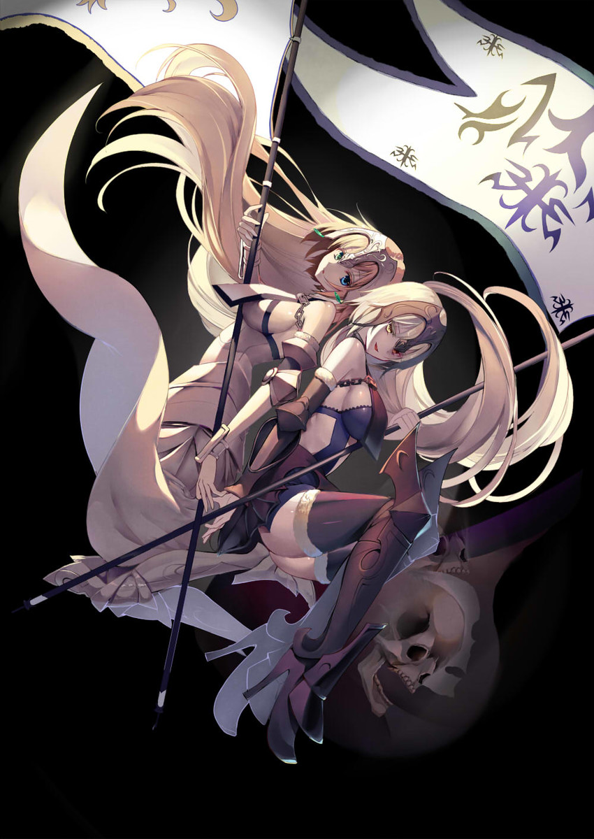 jeanne d'arc and jeanne d'arc alter (fate and 1 more) drawn by kouyafu