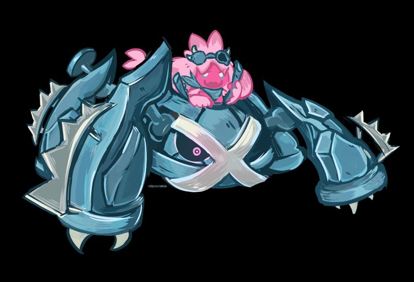 metagross and tinkaton (pokemon) drawn by viscuvania