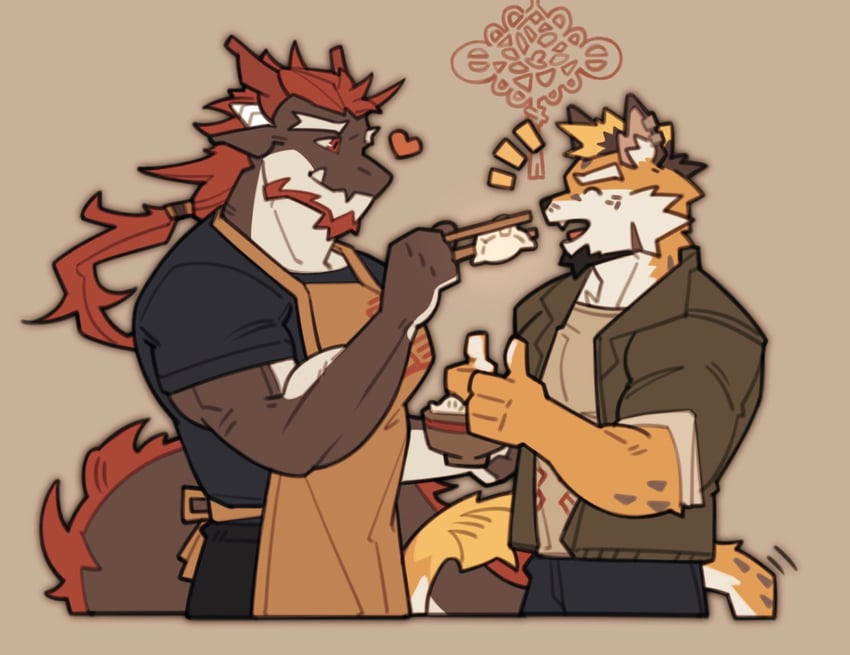 romg, romg the jaguar, and dragon (original) drawn by currycat24