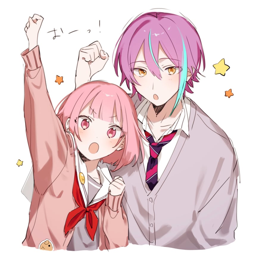 ootori emu and kamishiro rui (project sekai) drawn by user_usrv2234