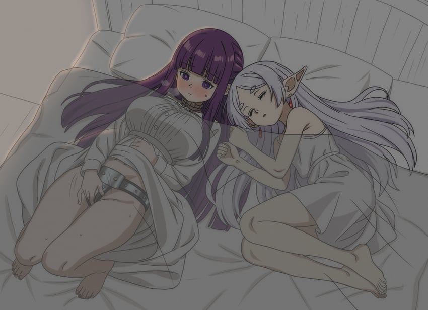 frieren and fern (sousou no frieren) drawn by hippo_power