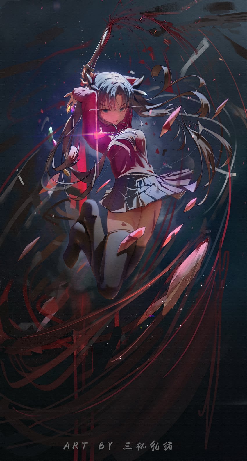 tohsaka rin (fate and 1 more) drawn by koi_hh