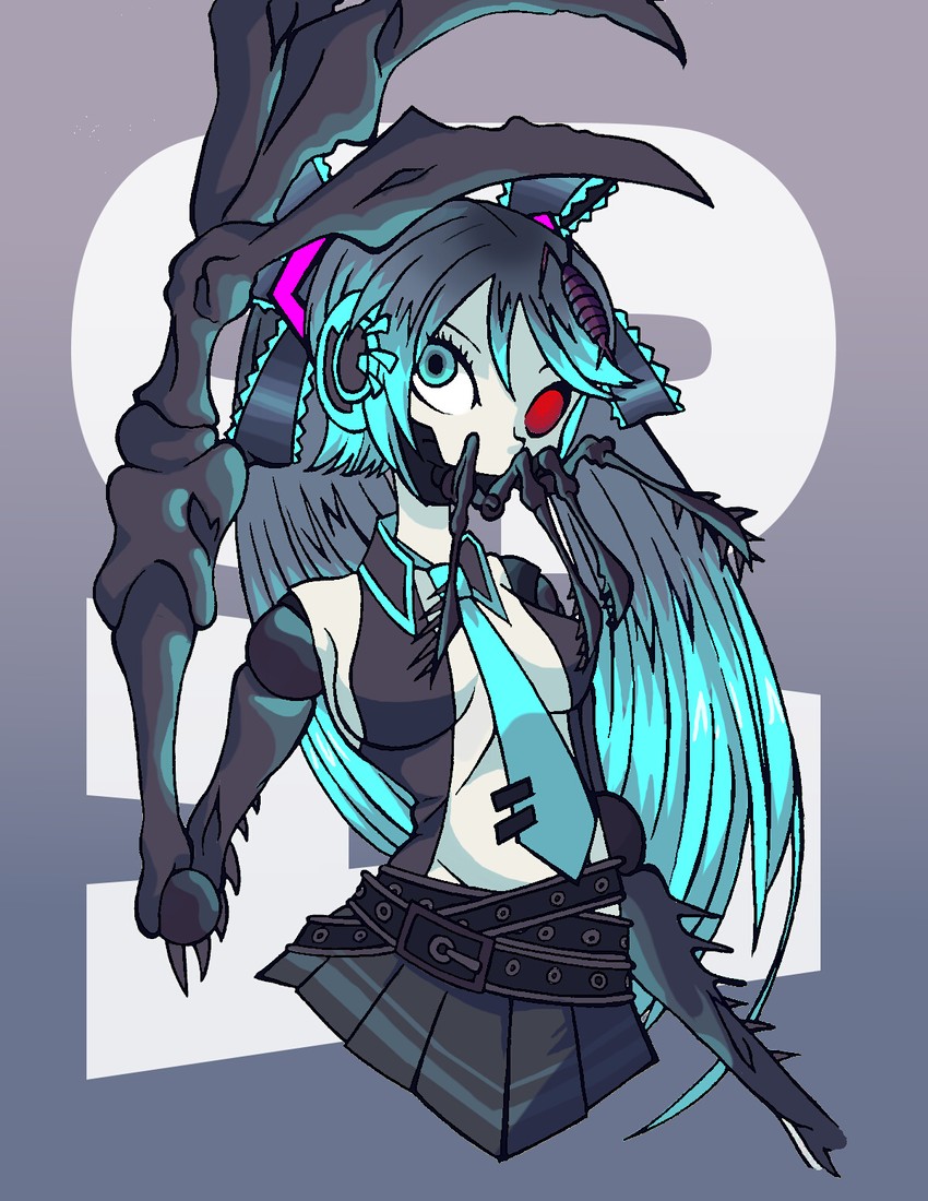 hatsune miku and calne ca (vocaloid and 2 more) drawn by sanjiro_(tenshin_anman)