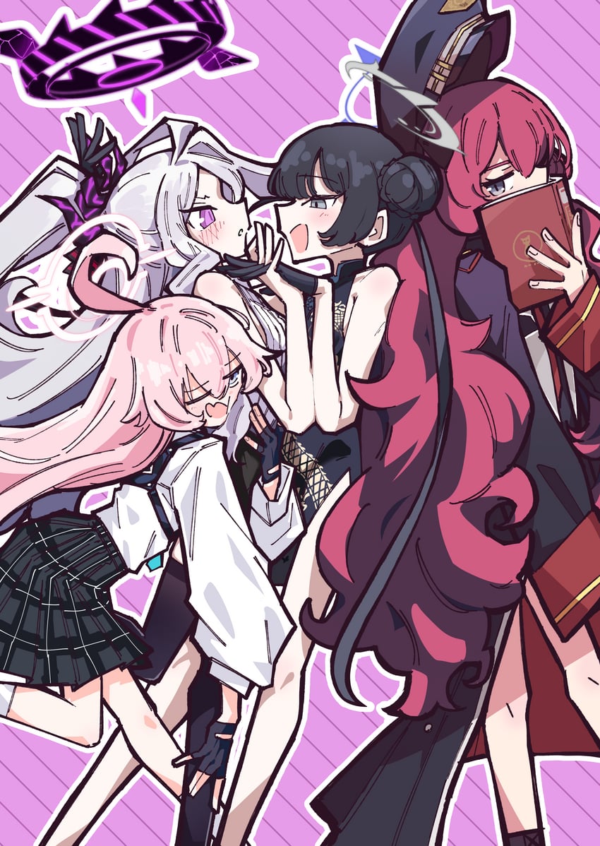 hina, hoshino, kisaki, and iroha (blue archive) drawn by maro4ka