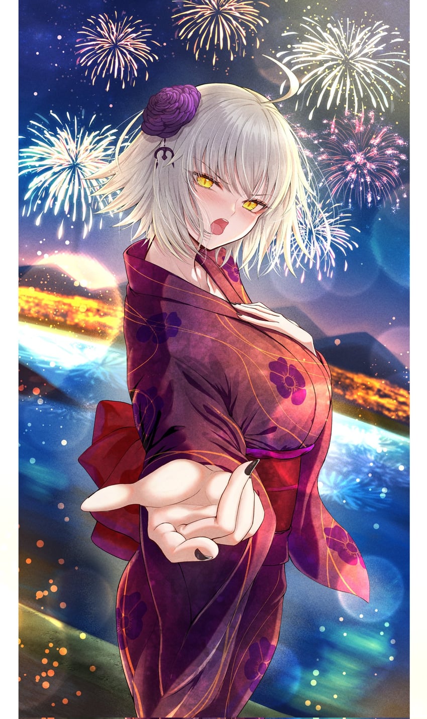 jeanne d'arc alter (fate and 1 more) drawn by penguintake
