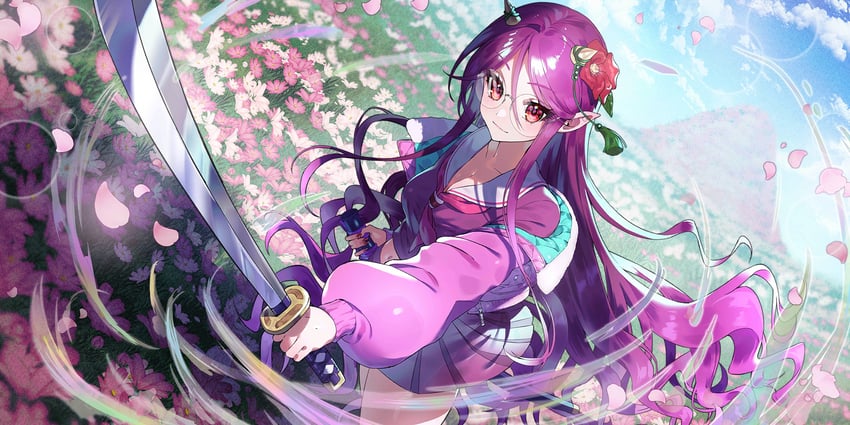 nippaku zanmu (touhou and 1 more) drawn by vvpxo