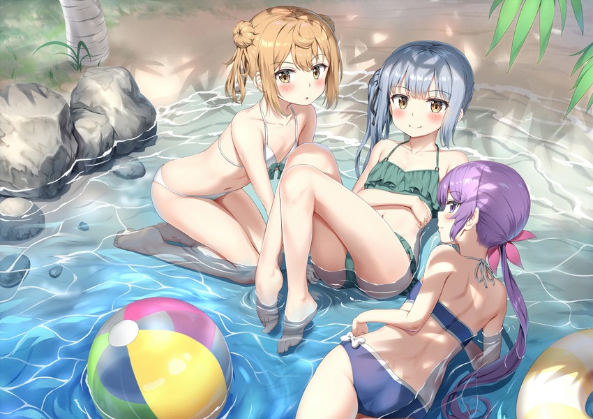 akebono, kasumi, michishio, and kasumi kai ni (kantai collection) drawn by nedia_(nedia_region)