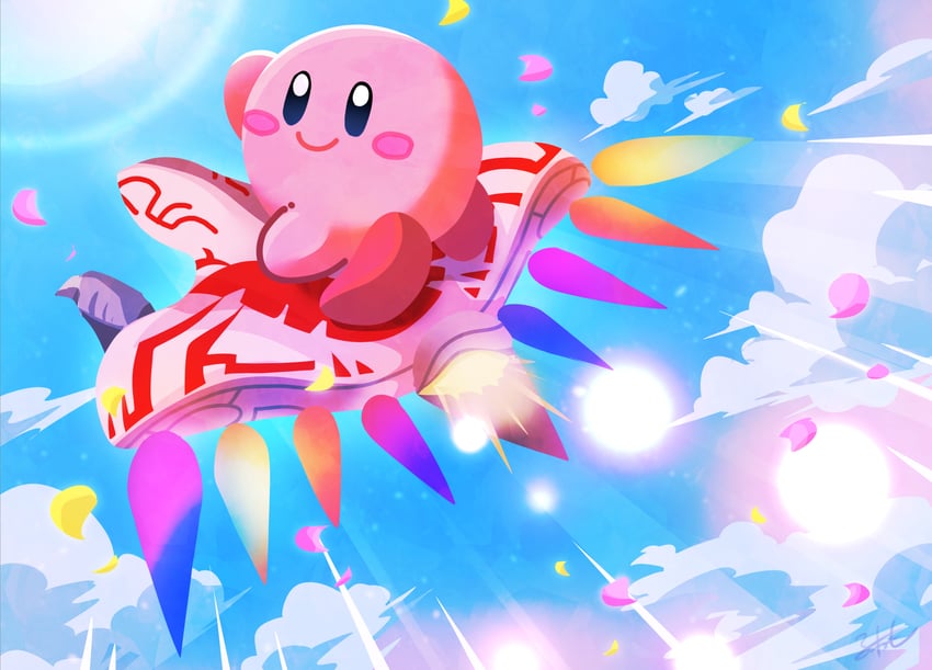 kirby (kirby and 2 more) drawn by fuwamoko_momen_toufu