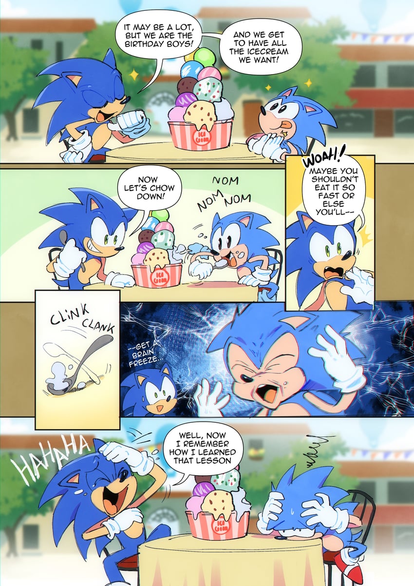 sonic the hedgehog and classic sonic (sonic and 1 more) drawn by drawloverlala