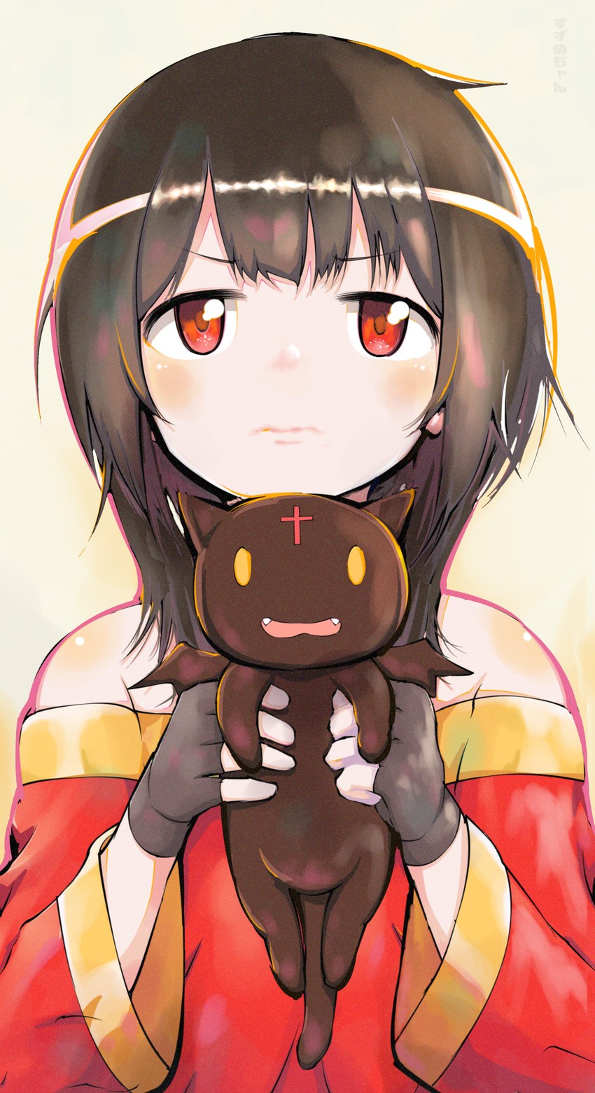 megumin and chomusuke (kono subarashii sekai ni shukufuku wo!) drawn by amasuzume