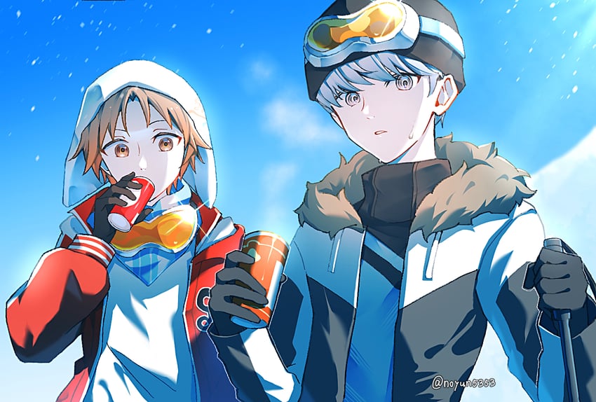 narukami yu and hanamura yousuke (persona and 1 more) drawn by nodoka906