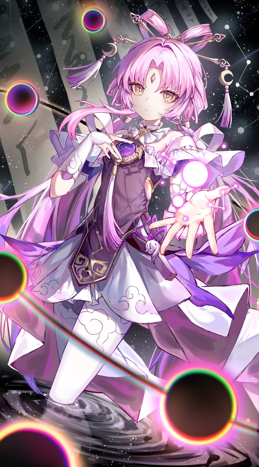 fu xuan (honkai and 1 more) drawn by ne_0n9