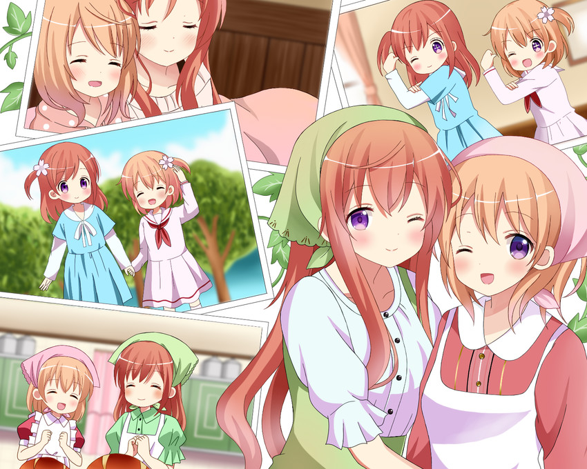 hoto cocoa and hoto mocha (gochuumon wa usagi desu ka?) drawn by ryoutan