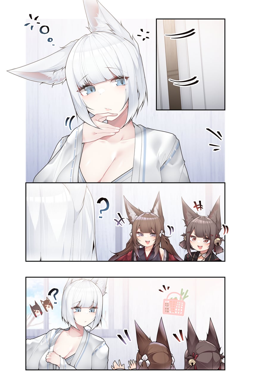 kaga, amagi-chan, and akagi-chan (azur lane) drawn by samip