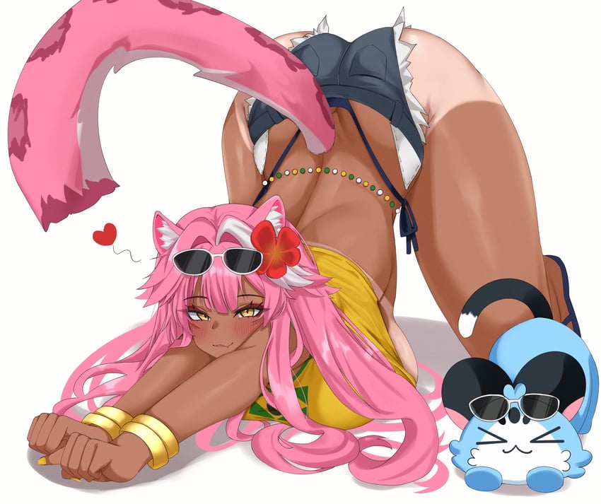 hatsune miku, raora panthera, and brazilian miku (hololive and 2 more) drawn by yobi_(ybpac18)