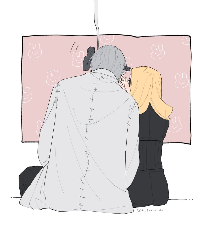 franken stein and marie mjolnir (soul eater) drawn by hissiu