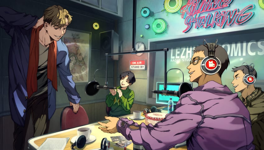 oh sangwoo, yoon bum, yang seungbae, and detective lee (killing stalking and 1 more) drawn by oba-min