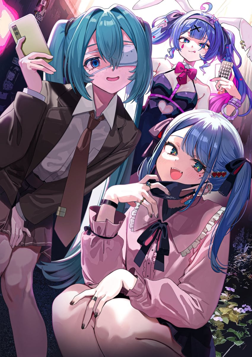 hatsune miku (vocaloid and 3 more) drawn by nishizawa