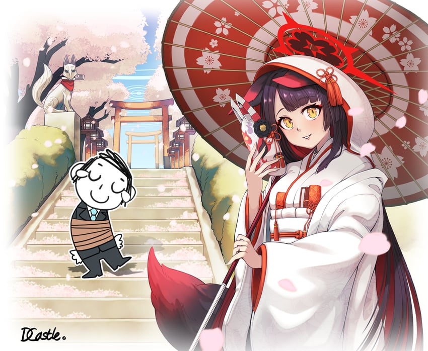 sensei, doodle sensei, and wakamo (blue archive) drawn by dragoncastle