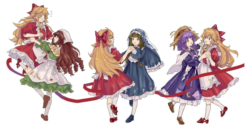 elise liedl, lebkuchen, rozenmarine, and freya (little goody two shoes) drawn by changjingliu_ren_ren