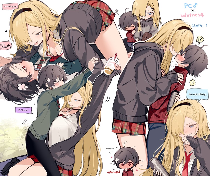 player character and whitney (degrees of lewdity) drawn by migishita