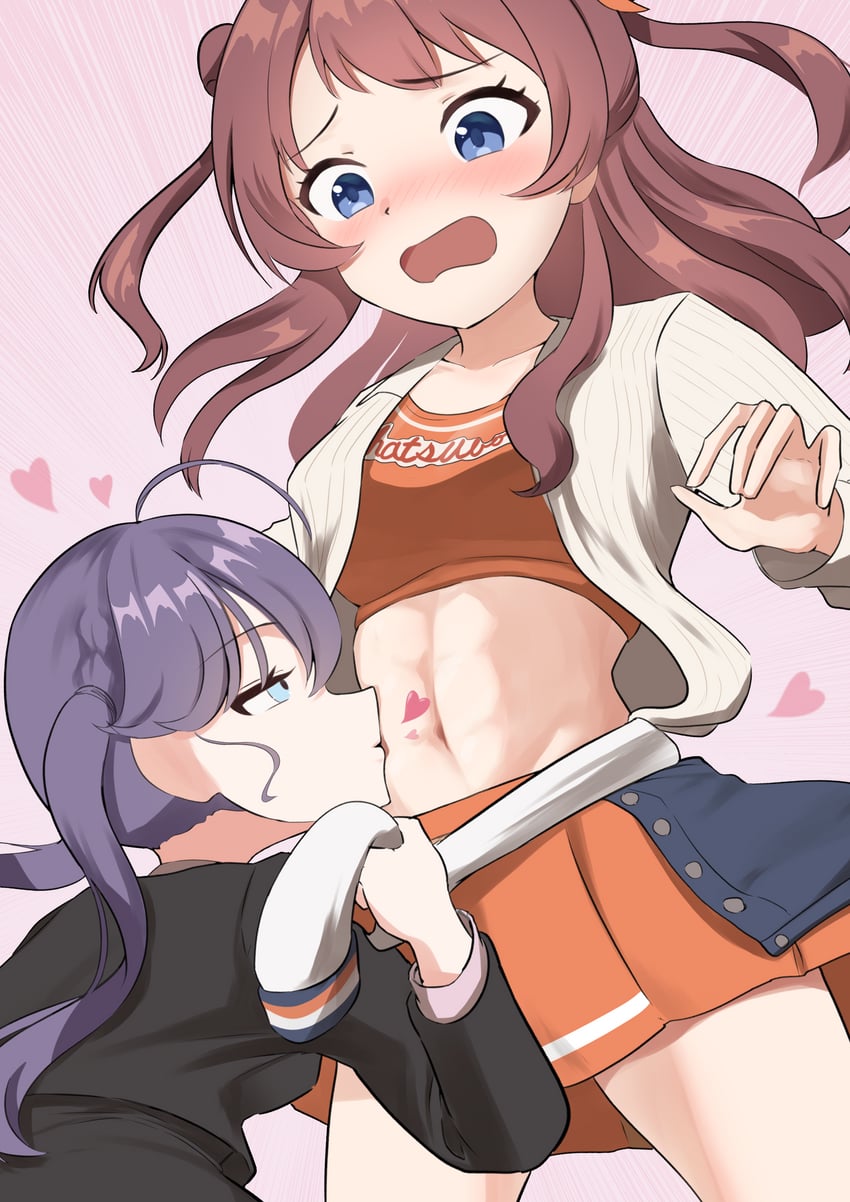 hanami saki and kaya rinha (idolmaster and 1 more) drawn by nanafuku